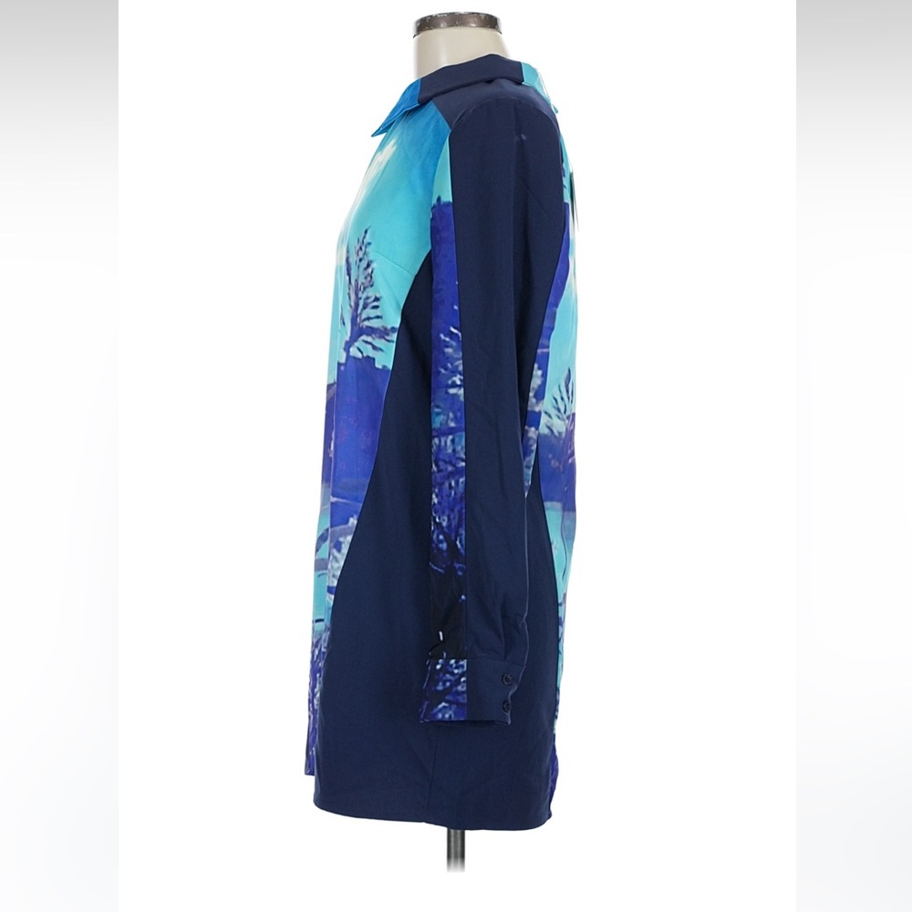 NWT Finders Keepers Blue Long Sleeve Dress - Picture 4 of 6